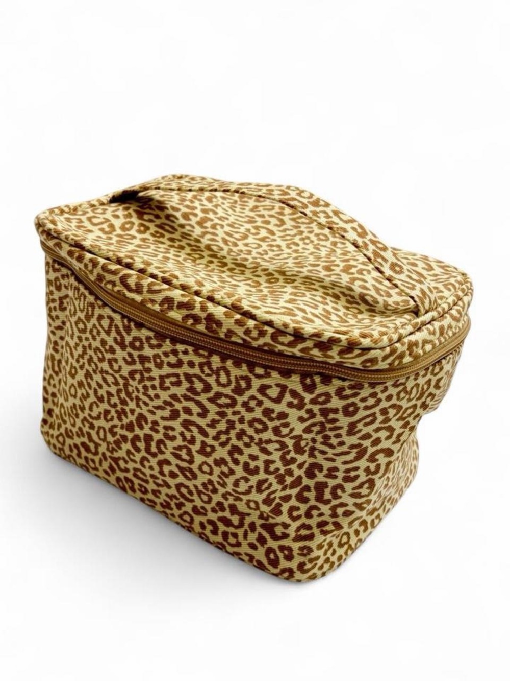 Cheetah print makeup bag